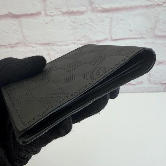 Louis Vuitton Black Infini Damier Graphite Bi-Fold Multiple Wallet - Picture 6 of 9